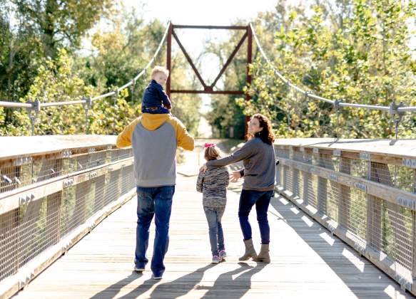 Augusta Canal hiking family