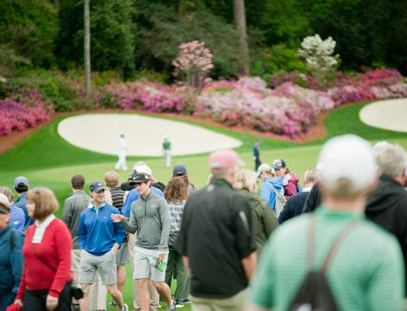 Large Crowd on Course at the Masters
