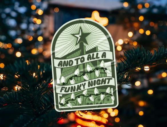 Funky Christmas Sticker
