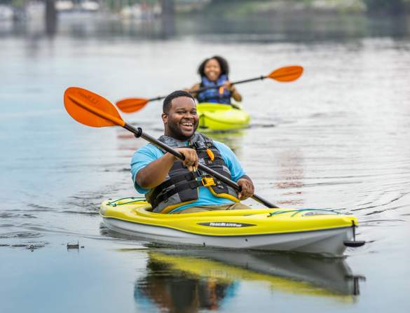 Kayaking on the River