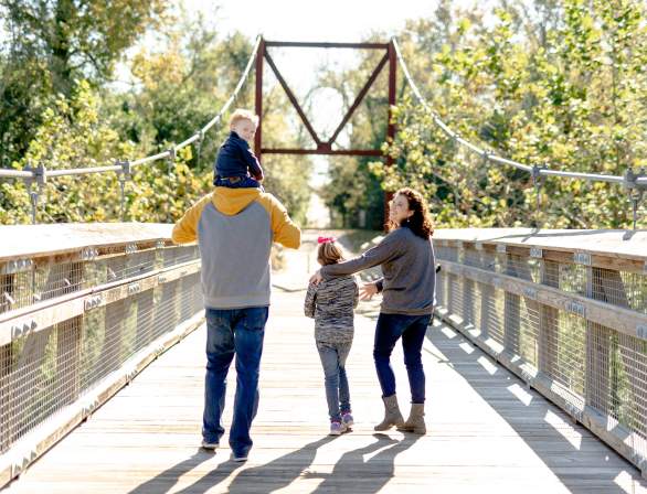 Augusta Canal hiking family