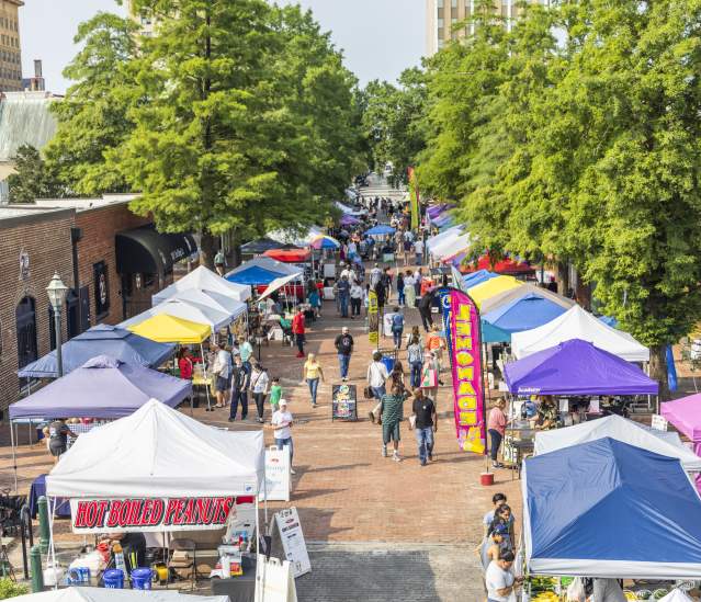 Saturday Market Drone Shot