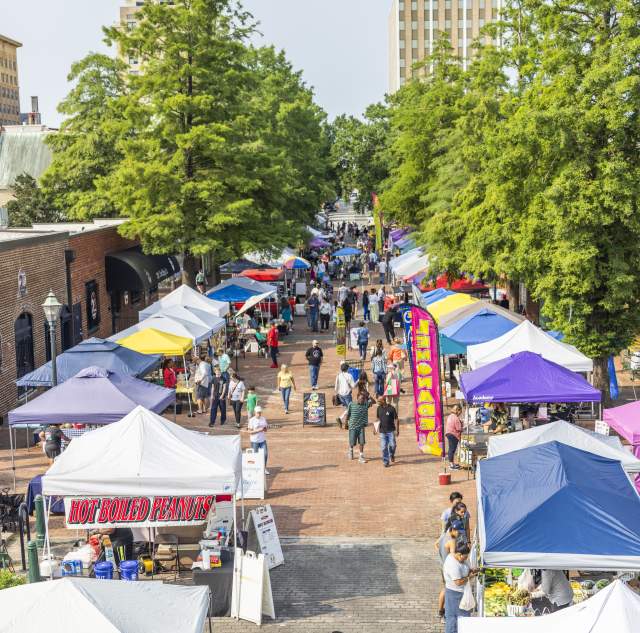 Saturday Market Drone Shot