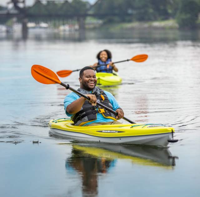 Kayaking on the River