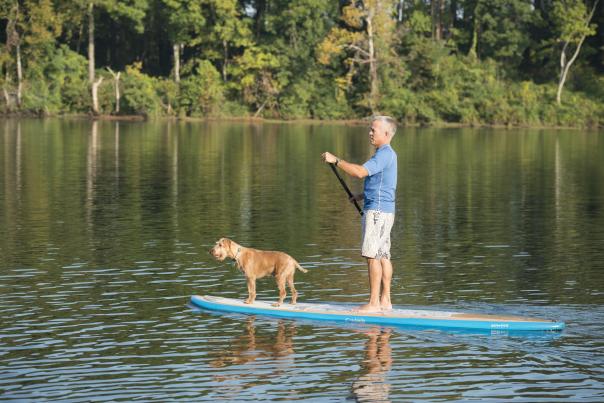 SUP Guy with Dog