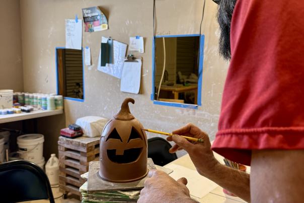 Making a Forever Pumpkin at Tire City Potters