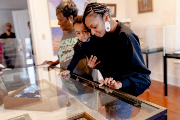 Mom and Kid at Lucy Craft Laney Museum of Black History