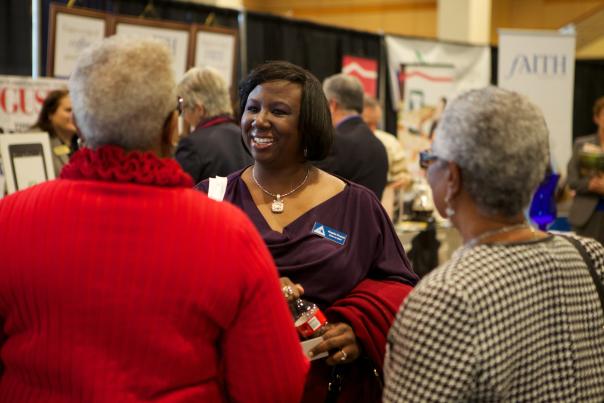 Ladies Talking at a Meeting