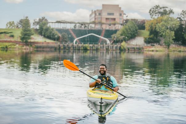 Raysean Kayaking on the Savannah River