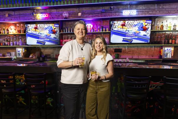 Melissa and Arijana at Ready Player One
