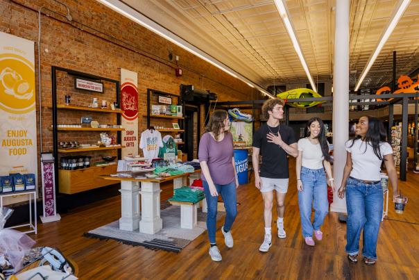Students Walking Around Augusta & Co.