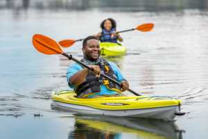 Kayaking on the River
