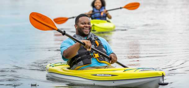 Kayaking on the River