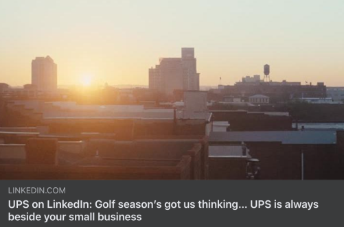 ups golf commercial augusta ga