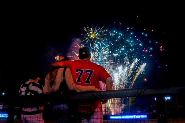 Couple Watching Fireworks at SRP Park