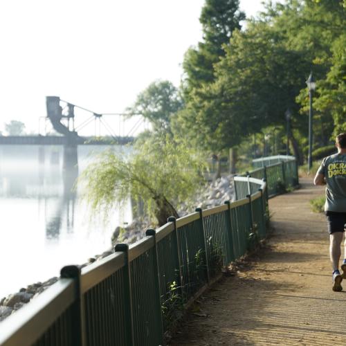 Morning Run on the Riverwalk