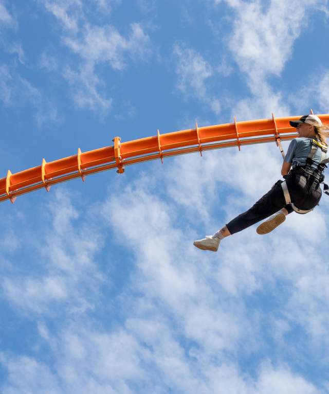 Binder Park Zoo's new ropes course opened to the public at the end of September. It is three stories tall with connected zip lines. There is a smaller structure for kids.