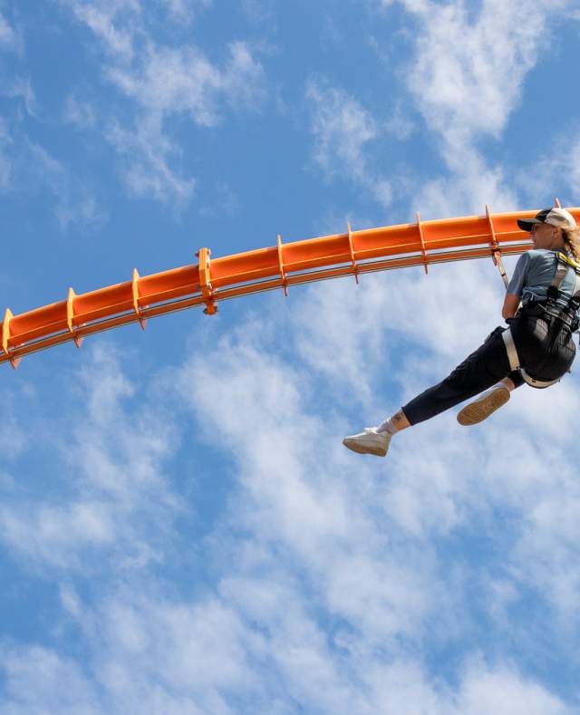 Binder Park Zoo's new ropes course opened to the public at the end of September. It is three stories tall with connected zip lines. There is a smaller structure for kids.