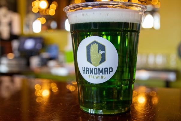 Beers brewed in Battle Creek from Handmap Brewing.