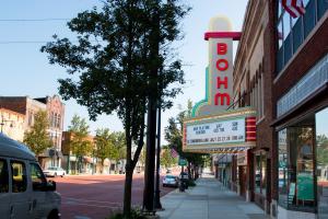 Grab some popcorn and settle down in the plush seats at this restored movie palace. Besides current blockbusters and classic cinema, Bohm Theatre is a dynamic venue for performing arts and educational activities. Movie showtimes are Thursday through Sunday.