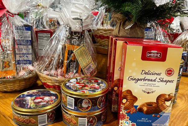 Gift baskets make holiday shopping easy. Horrocks curates their own baskets in a variety of sizes and price points.