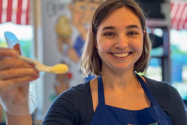 Megan Frantz, daughter of Tru North Ice Cream owners.