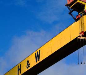 Image of the Samson and Goliath Cranes.