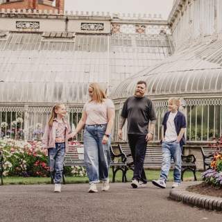 Family at Botanic Gardens