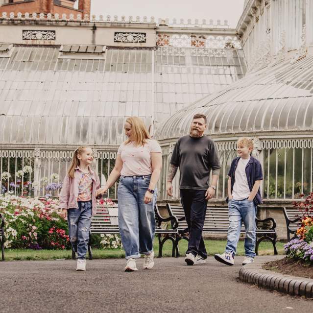 Family at Botanic Gardens
