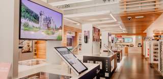 The interior of the Visit Belfast Welcome Centre.
