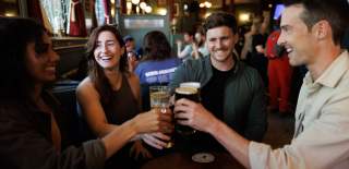 friends enjoying a pint