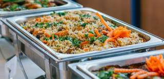 Buffet style food set up