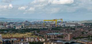 Belfast Landscape showing Harland and Wolff.