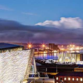 Image of Titanic musem and harbour.
