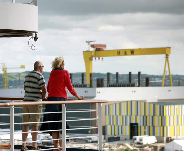 Cruise Passengers overlooking Belfast