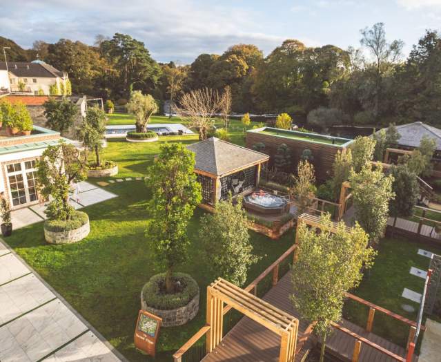 Aerial photo of Galgorm Outdoor Spa