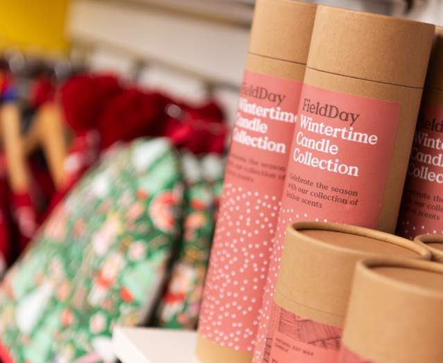 Photo of field day Christmas candles in the welcome centre visit Belfast