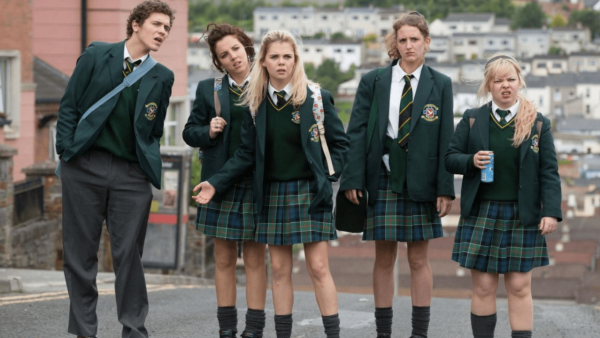Cast of Derry Girls.