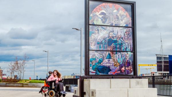 Stained glass window as part of the Glass of Thrones trail.