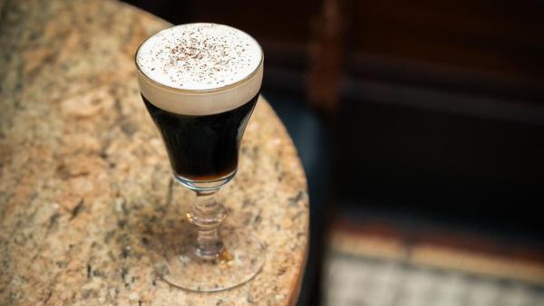 Irish coffee at The Garrick.