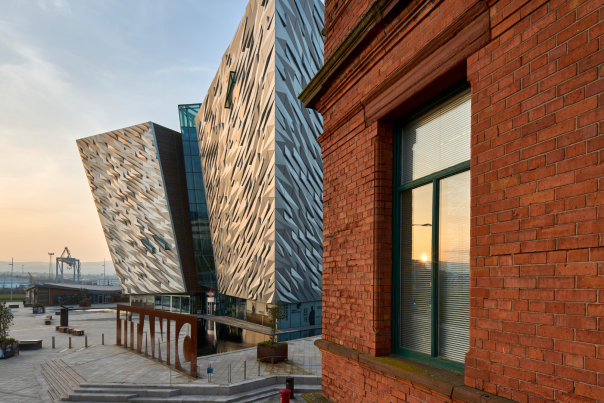 Exterior of Titanic Belfast in Spring