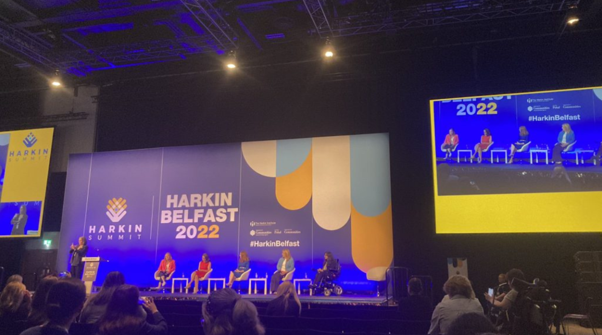 People on stage at Harkin Belfast 2022