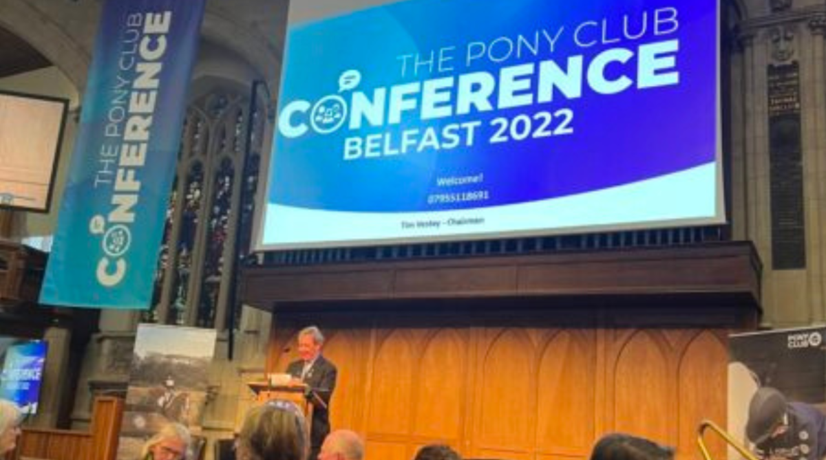 A speaker at the pony club conference Belfast 2022.