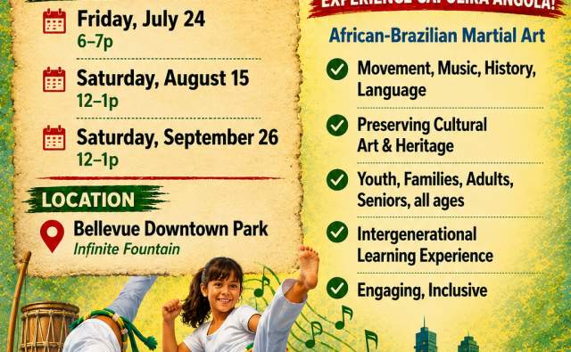 Free Summer Capoeira Rodas at Bellevue Downtown Park