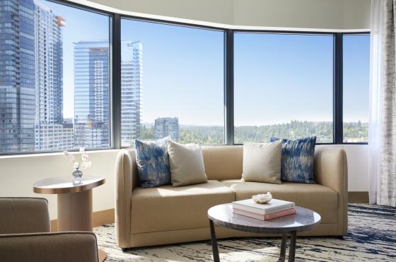 Panoramic views of downtown Bellevue