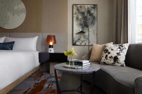 Avenue Presidential Suite Bedroom Lounge Area