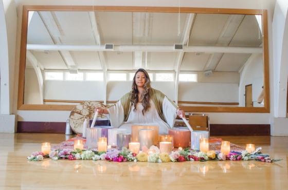 Techies and Wellness Sound Bath Setup