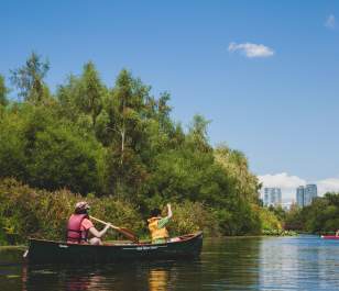 Canoe on Mercer Slough