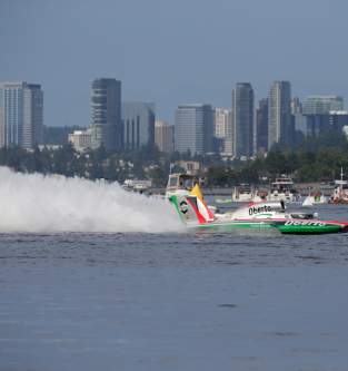 Seafair Hydroplane Bellevue Skyline