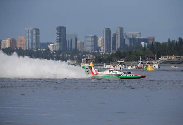Seafair Hydroplane Bellevue Skyline